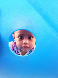 Portrait of smiling boy in swimming pool