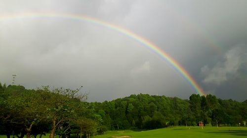 Rainbow over landscape