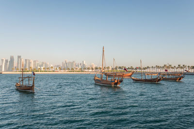 Sailboats in sea