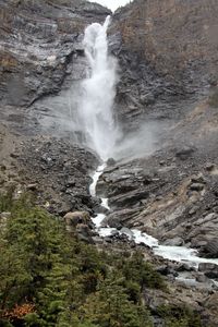 Scenic view of waterfall