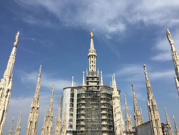 Low angle view of buildings against sky