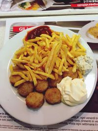 Close-up of served food