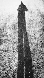 Shadow of man on wall