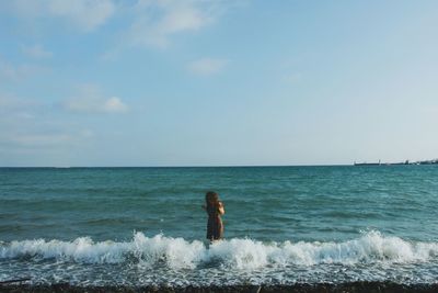 Scenic view of sea against sky