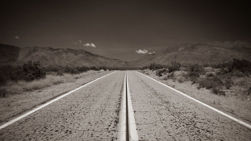 View of rroad against sky