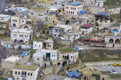 High angle shot of townscape