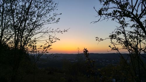 Scenic view of sunset over sea