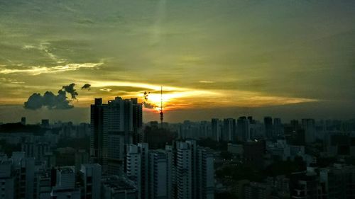 Cityscape at sunset