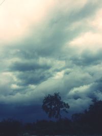 Low angle view of storm clouds in sky