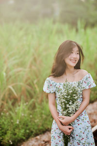 Portrait of a smiling young woman