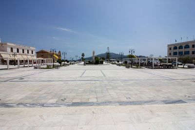 View of city against blue sky