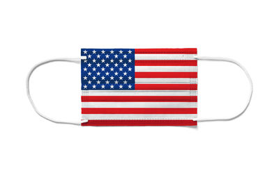 Close-up of flag against white background