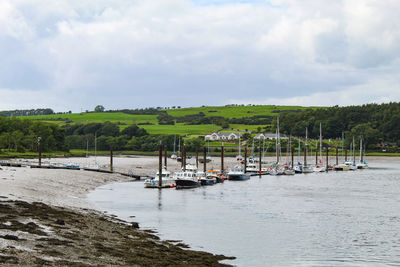 Scenic view of river against sky