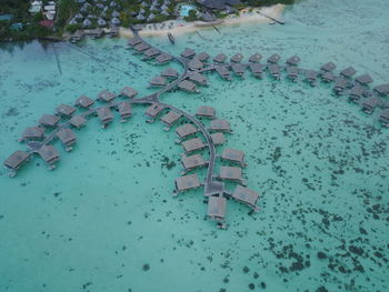 High angle view of swimming pool