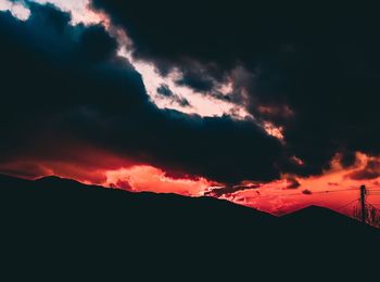 Scenic view of landscape against cloudy sky