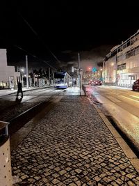 City street at night