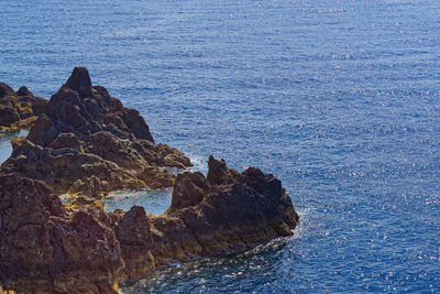 Rock formation on sea shore