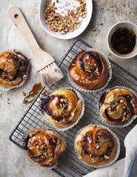 Buns on cooling rack