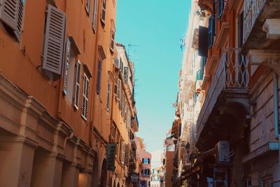 Low angle view of buildings in city