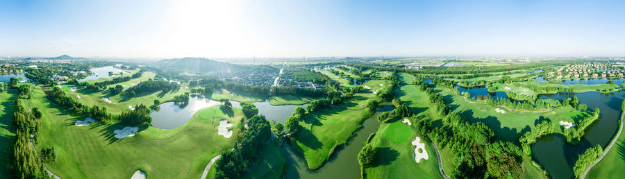 Panoramic view of landscape against sky