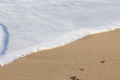 High angle view of beach against sea