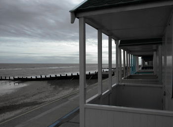 View of empty beach against sky