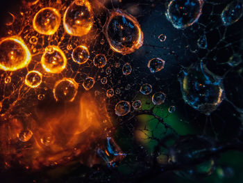 Full frame shot of wet bubbles