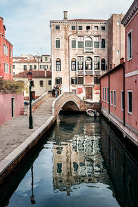 Canal amidst buildings in city