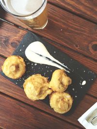 Close-up of food on table