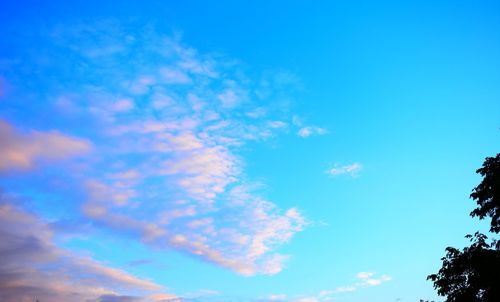 Low angle view of blue sky