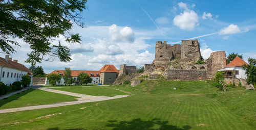 Panoramic view of buildings against sky