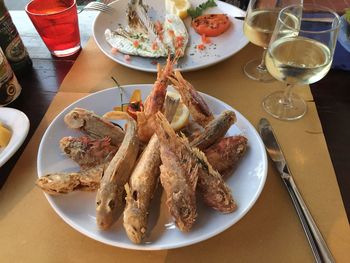 Close-up of food served on plate