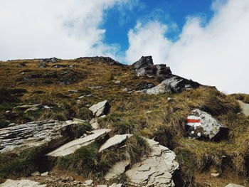 Scenic view of mountain against sky