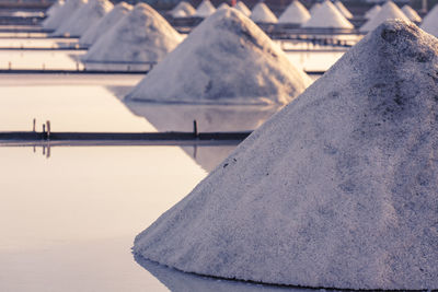 Heap of salt at salt basin