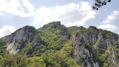 Low angle view of cloudy sky