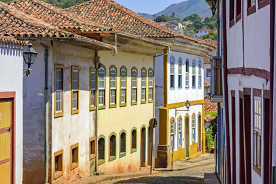 Exterior of buildings in town