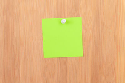 Close-up of green ball on table