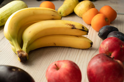 Close-up of fruits on table