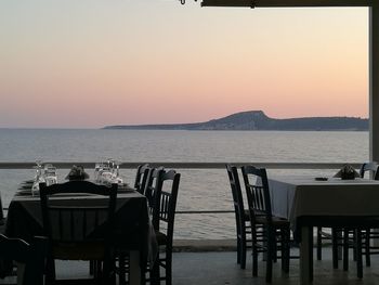 Calm sea at sunset