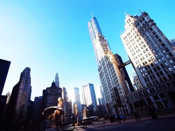 Low angle view of modern buildings