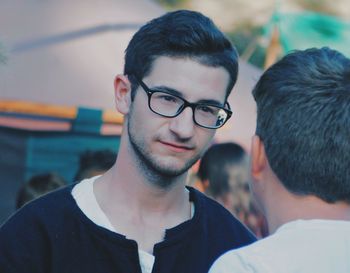 Portrait of young man with eyeglasses