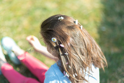 Portrait of girl wearing hat outdoors