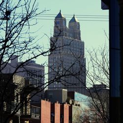 Low angle view of buildings against sky