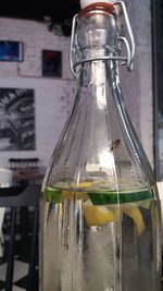 Close-up of glass bottle