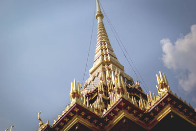 Low angle view of traditional building against sky