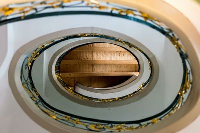 Close-up of spiral staircase