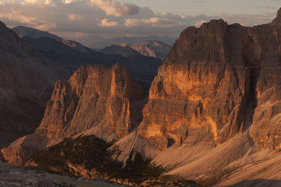 Rock formations in mountains