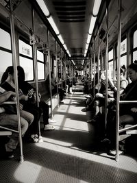 People sitting in train