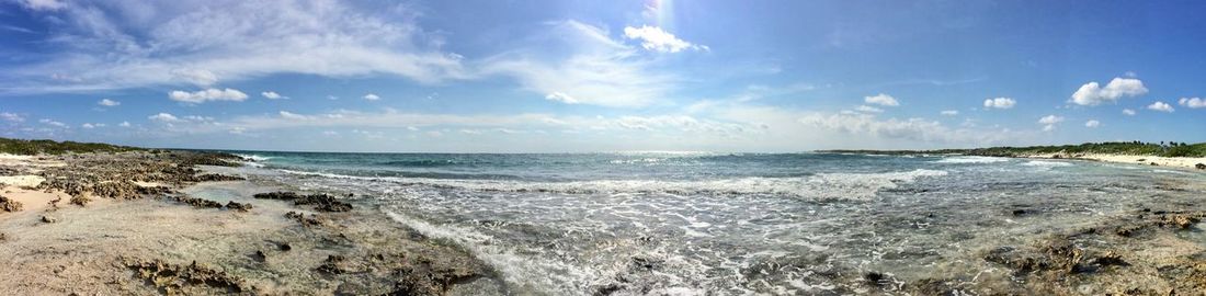 Panoramic view of sea against sky