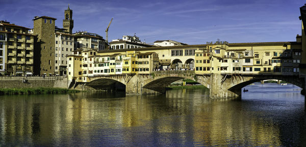 Bridge over river in city